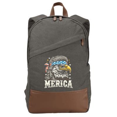 4th Of July Patriotic Funny Eagle July 4th Usa Merica Cotton Canvas Backpack