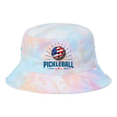 4th Of July Patriotic American Flag Pickleball Lover Tie Dye Newport Bucket Hat