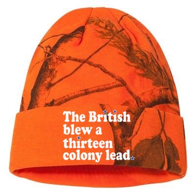 4th Of July The British Blew A Thirteen Colony Lead Kati Licensed 12" Camo Beanie