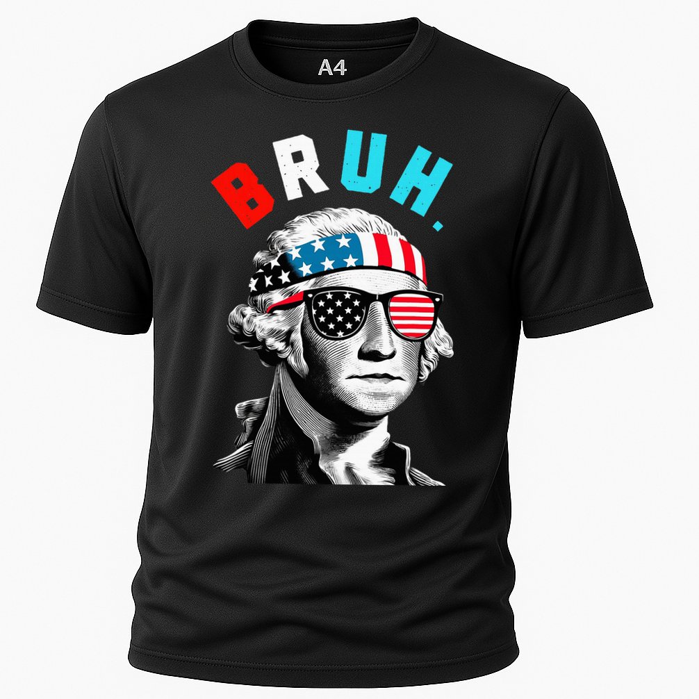 4th Of July 2024 George Washington Bruh Cooling Performance Crew T-Shirt