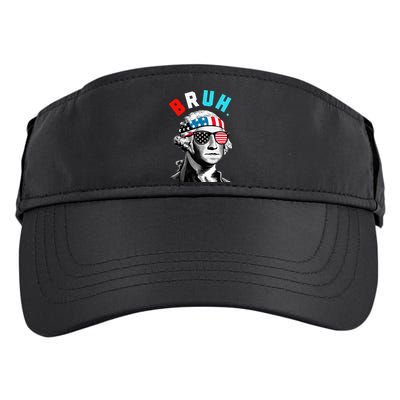 4th Of July 2024 George Washington Bruh Adult Drive Performance Visor