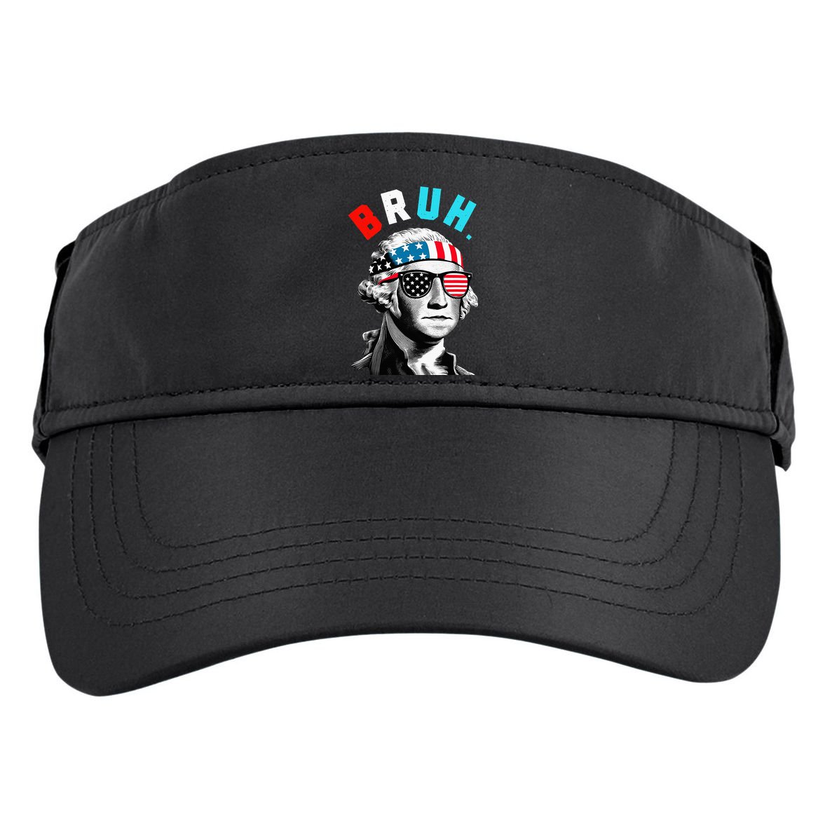 4th Of July 2024 George Washington Bruh Adult Drive Performance Visor