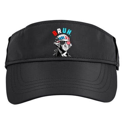 4th Of July 2024 George Washington Bruh Adult Drive Performance Visor