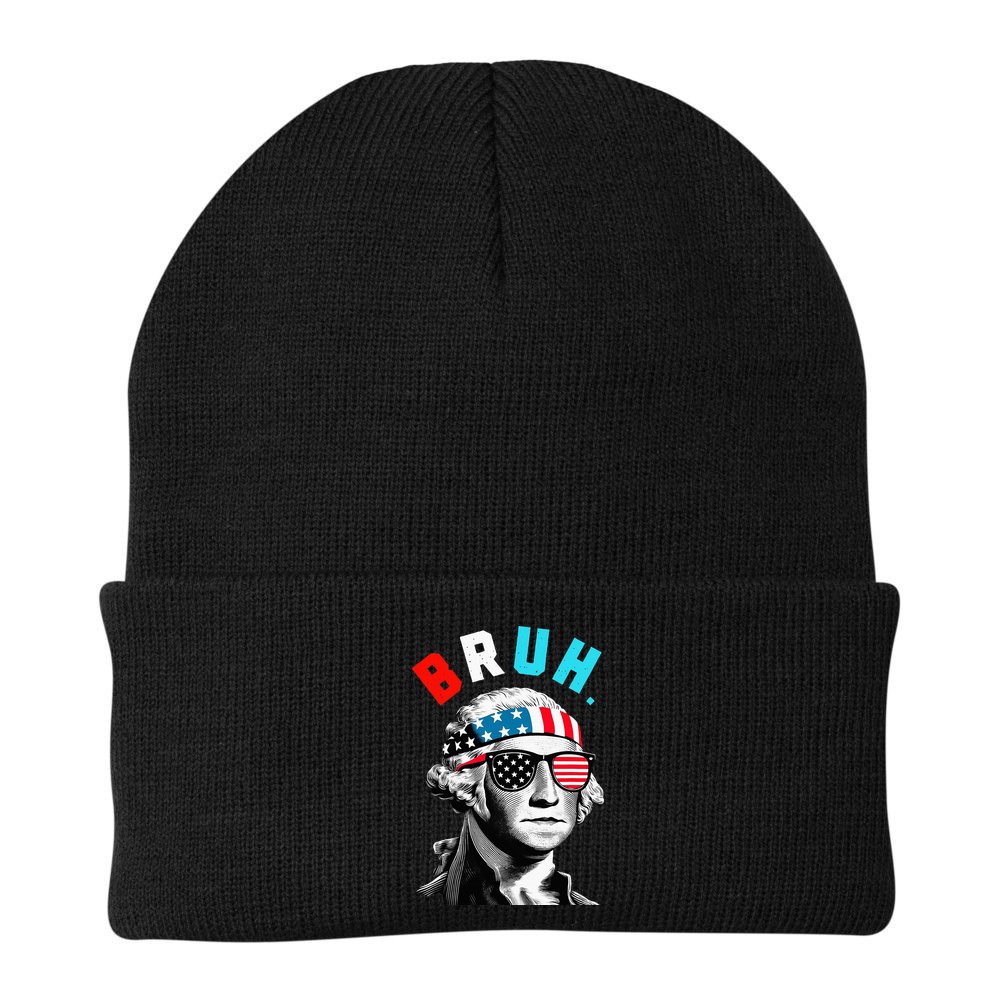 4th Of July 2024 George Washington Bruh Beanie