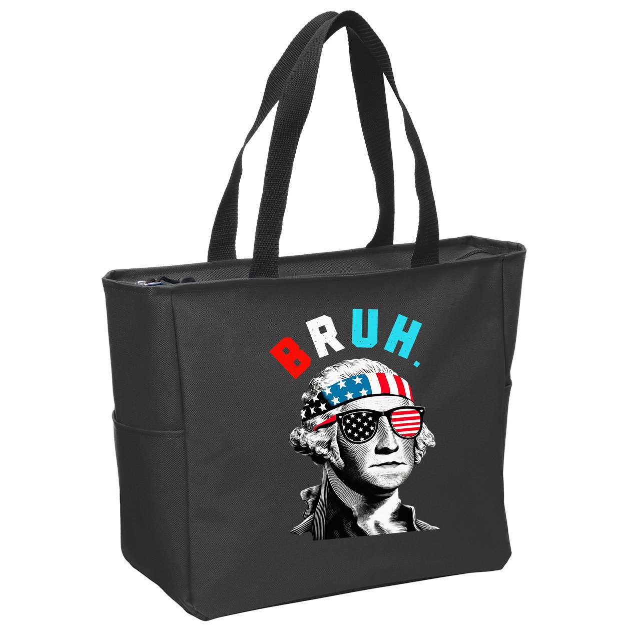 4th Of July 2024 George Washington Bruh Zip Tote Bag