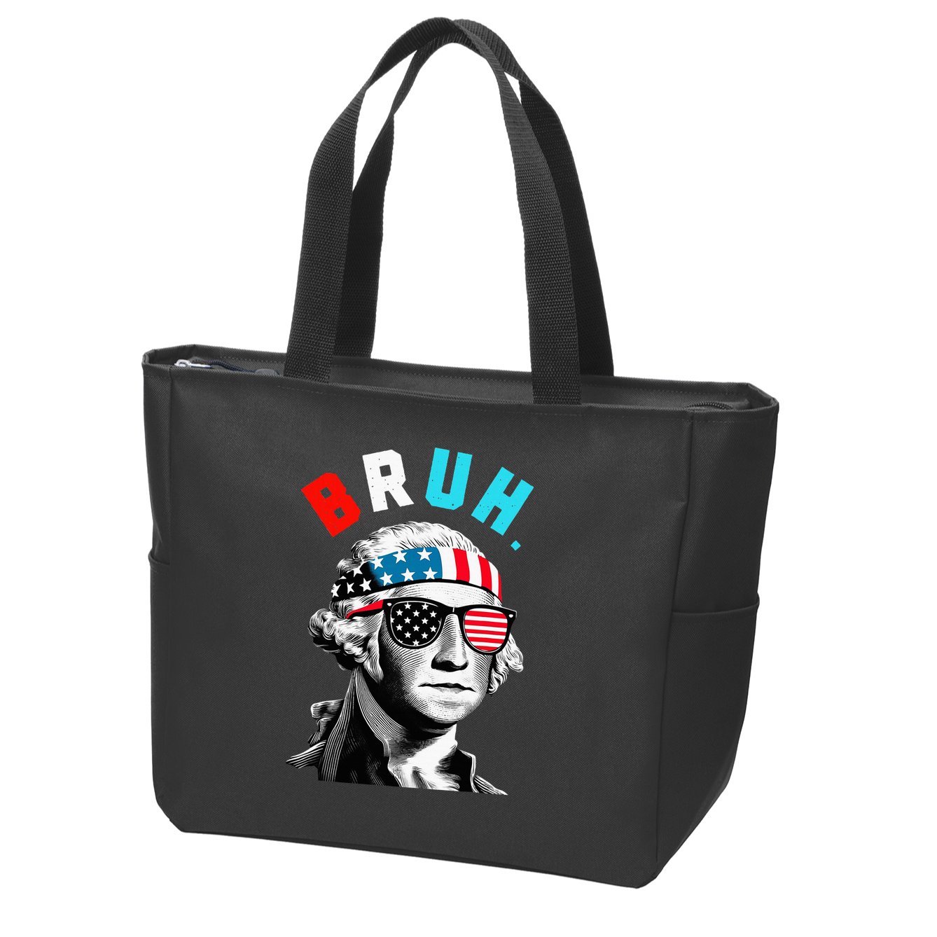4th Of July 2024 George Washington Bruh Zip Tote Bag