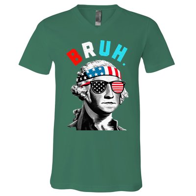4th Of July 2024 George Washington Bruh V-Neck T-Shirt