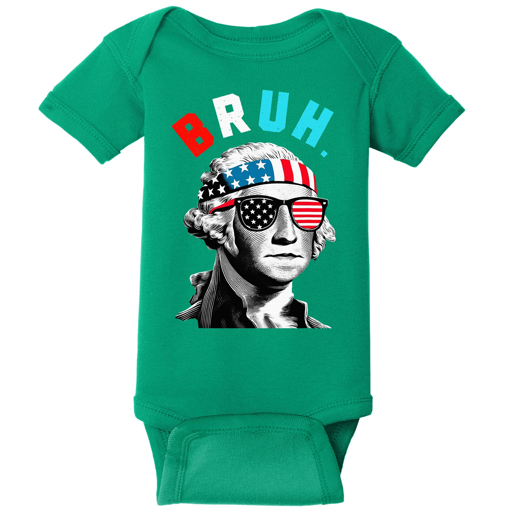 4th Of July 2024 George Washington Bruh Baby Bodysuit