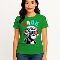 4th Of July 2024 George Washington Bruh Womens T-Shirt