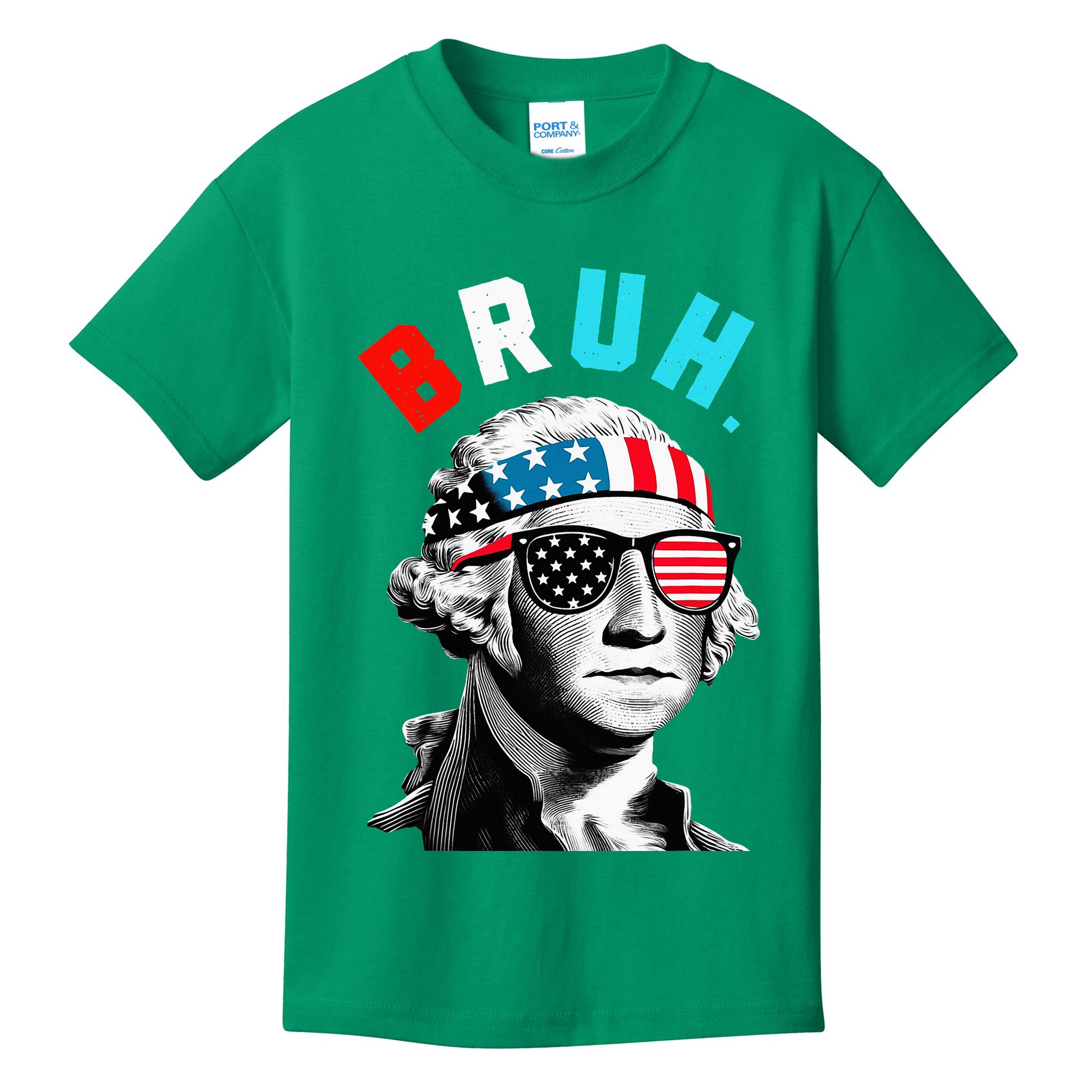 4th Of July 2024 George Washington Bruh Kids T-Shirt