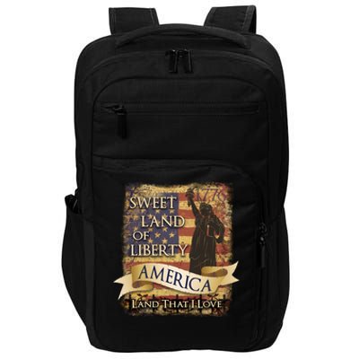 4th Of July America Sweet Land Of Liberty Patriotic Usa Flag Meaningful Gift Impact Tech Backpack