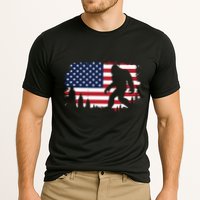 4th Of July Bigfoot Sasquatch Usa American Flag Boy Cooling Performance Crew T-Shirt