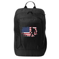 4th Of July Bigfoot Sasquatch Usa American Flag Boy City Backpack