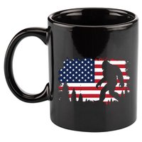 4th Of July Bigfoot Sasquatch Usa American Flag Boy 11oz C Handle Ceramic Mug