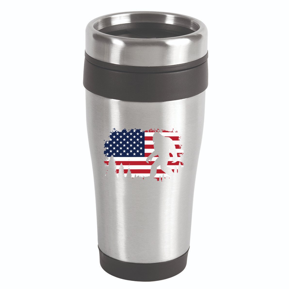 4th Of July Bigfoot Sasquatch Usa American Flag Boy 16oz Travel Tumbler