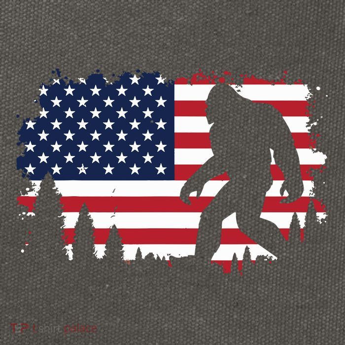 4th Of July Bigfoot Sasquatch Usa American Flag Boy Cotton Canvas Backpack