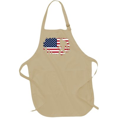 4th Of July Bigfoot Sasquatch Usa American Flag Boy Full-Length Apron With Pockets