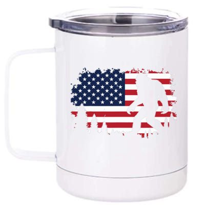 4th Of July Bigfoot Sasquatch Usa American Flag Boy 12 oz Stainless Steel Tumbler Cup