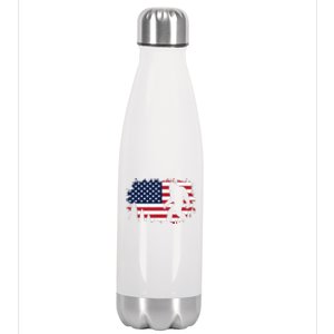 4th Of July Bigfoot Sasquatch Usa American Flag Boy Stainless Steel Insulated Water Bottle