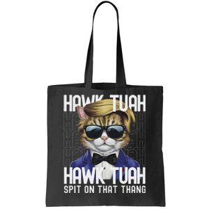 4th Of July Patriotic Cat Usa Hawk Tuah Spit On That Thing Tote Bag