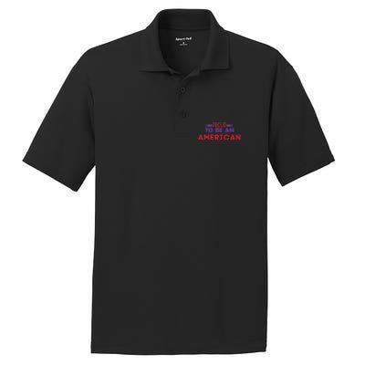 4th Of July Patriotic Proud To Be American Gift PosiCharge RacerMesh Polo