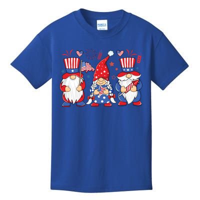 4th Of July Gnome American Flag Usa Funny Patriotic Gnome Meaningful Gift Kids T-Shirt