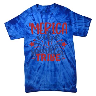 4th Of July Merica Vibes Sparkler Tribe Fireworks Funny Cute Gift Tie-Dye T-Shirt