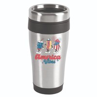 4th Of July America Vibes Hotdog Fireworks Food Retro 16oz Travel Tumbler
