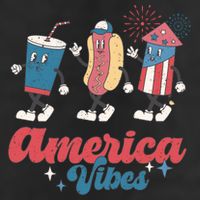 4th Of July America Vibes Hotdog Fireworks Food Retro 25L Jumbo Tote