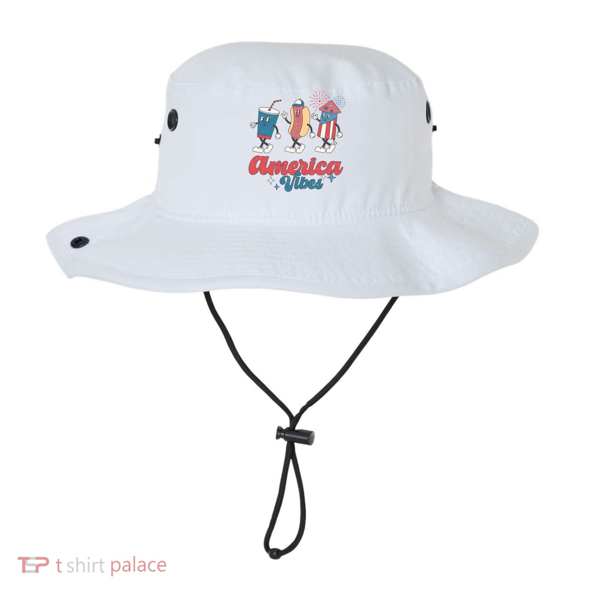 4th Of July America Vibes Hotdog Fireworks Food Retro Bucket Hat