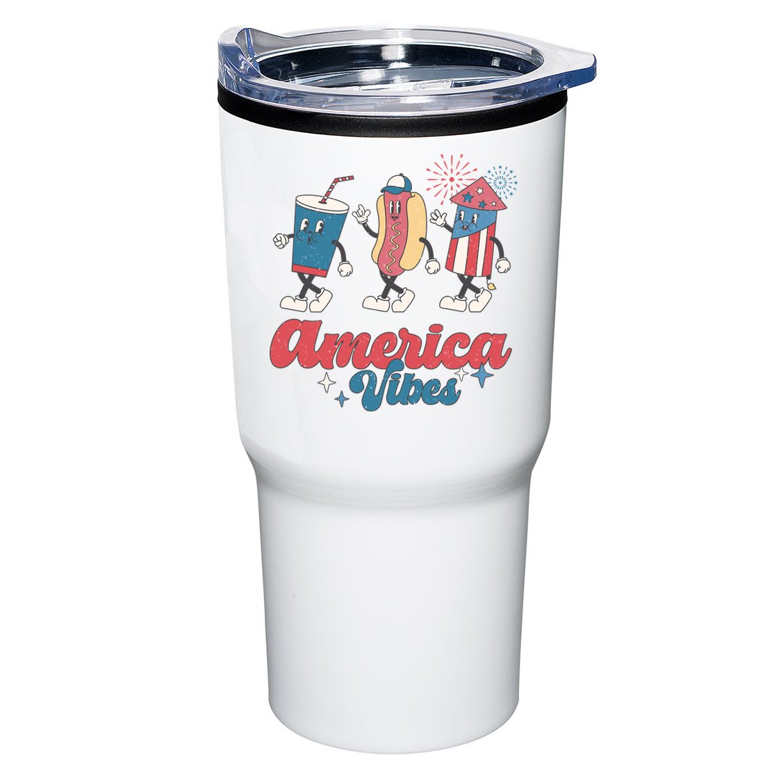 4th Of July America Vibes Hotdog Fireworks Food Retro Tumbler