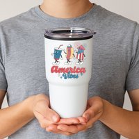 4th Of July America Vibes Hotdog Fireworks Food Retro Tumbler