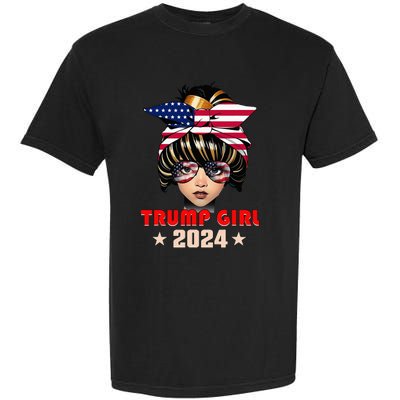 4th Of July Trump 45 47 Trump Girl 2024 Garment-Dyed Heavyweight T-Shirt