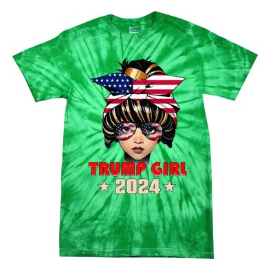 4th Of July Trump 45 47 Trump Girl 2024 Tie-Dye T-Shirt