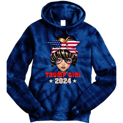 4th Of July Trump 45 47 Trump Girl 2024 Tie Dye Hoodie