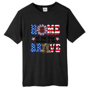 4th Of July Usa Flag Home Of The Free Because Of The Brave Gift Tall Fusion ChromaSoft Performance T-Shirt