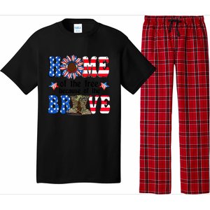 4th Of July Usa Flag Home Of The Free Because Of The Brave Gift Pajama Set