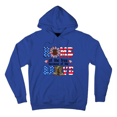 4th Of July Usa Flag Home Of The Free Because Of The Brave Gift Hoodie