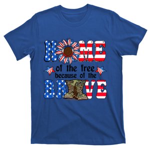 4th Of July Usa Flag Home Of The Free Because Of The Brave Gift T-Shirt