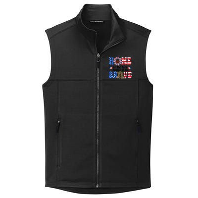 4th Of July Usa Flag Home Of The Free Because Of The Brave Gift Collective Smooth Fleece Vest