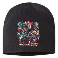 4th Of July Dragon Monster Truck Bald Eagle American Flag Sustainable Beanie