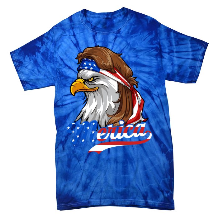 4th Of July Eagle Mullet Merica American Flag Usa Vintage Gift Tie-Dye T-Shirt