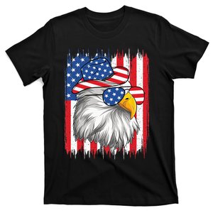 4th Of July American Flag USA Funny Cow Patriotic Eagle T-Shirt