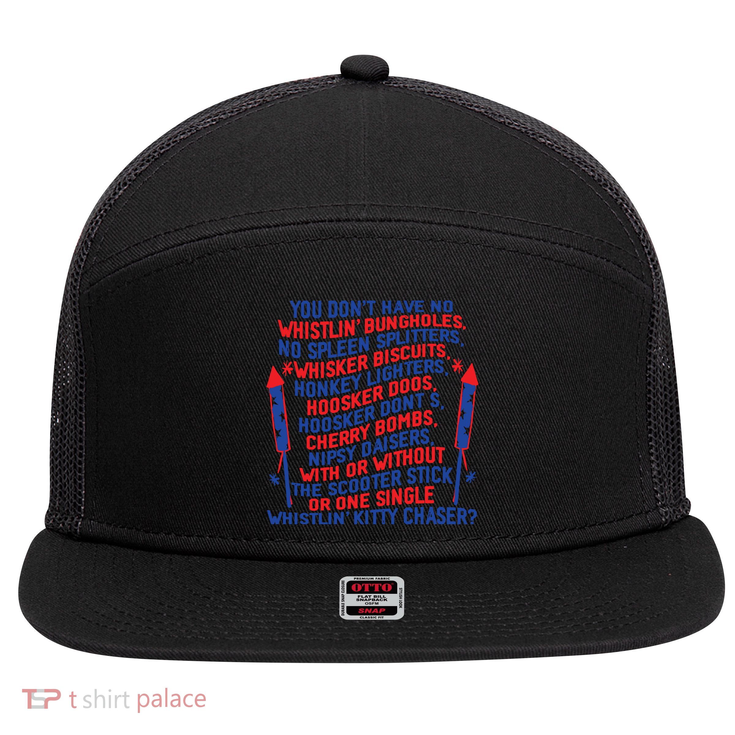 4th Of July Joe Dir Fireworks 7 Panel Mesh Trucker Snapback Hat