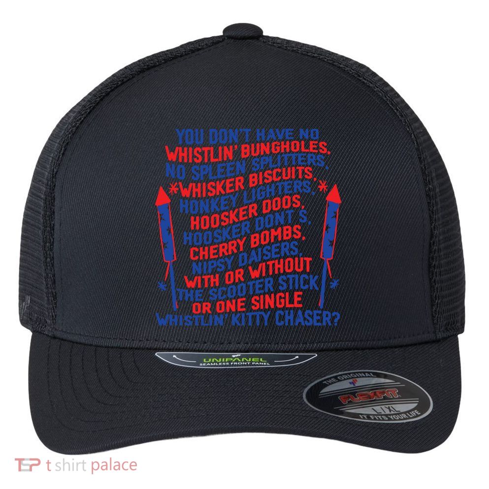 4th Of July Joe Dir Fireworks Flexfit Unipanel Trucker Cap
