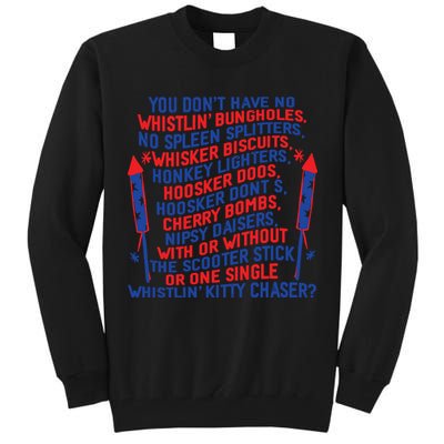 4th Of July Joe Dir Fireworks Tall Sweatshirt