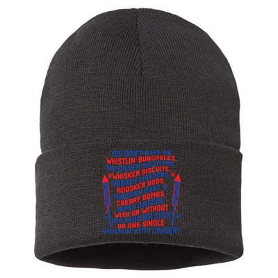 4th Of July Joe Dir Fireworks Sustainable Knit Beanie
