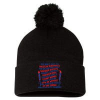 4th Of July Joe Dir Fireworks Pom Pom 12in Knit Beanie
