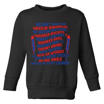 4th Of July Joe Dir Fireworks Toddler Sweatshirt