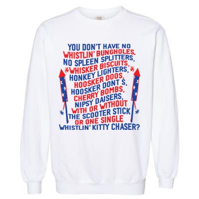 4th Of July Joe Dir Fireworks Garment-Dyed Sweatshirt
